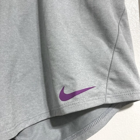 NIKE Dri-Fit Athletic Athleisure Shorts Wide Waistband Gray Purple XS - Picture 4 of 13